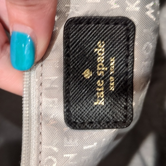 Kate Spade GUC Mavis Silver Taden Street Tote Shimmer Glitter Bag Purse CALLOUTS - Picture 10 of 16